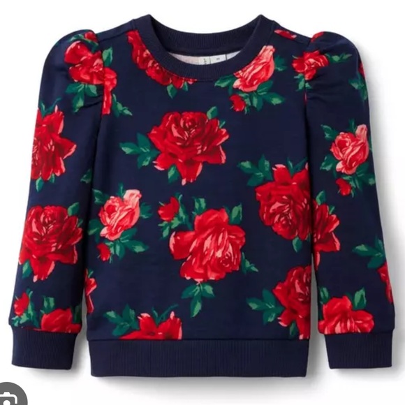 Janie and Jack Red Floral Matching Set w AMERICAN GIRL Outfit - Picture 3 of 6